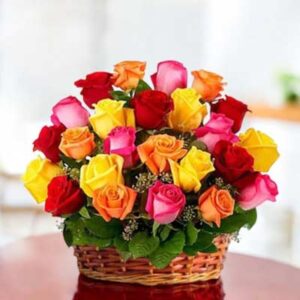 basket-of-mix-roses