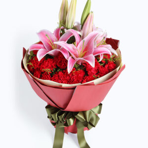pink-lilie-red-carnation