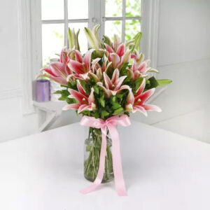 vase-of-pink-lilies